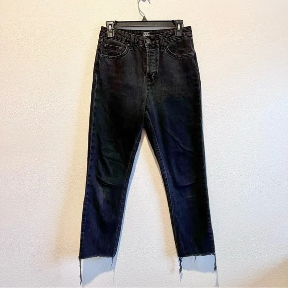 BDG Urban Outfitters Dillon Jeans Slim Fit Raw Hem Ankle Black Womens Sz 28 Boho - Picture 3 of 11